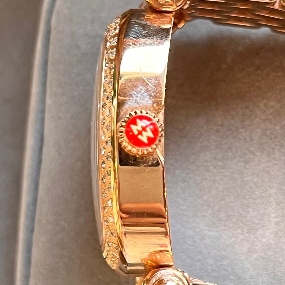 MICHELE Bronze/Diamonds Stainless Steel Watch - Picture 5 of 9